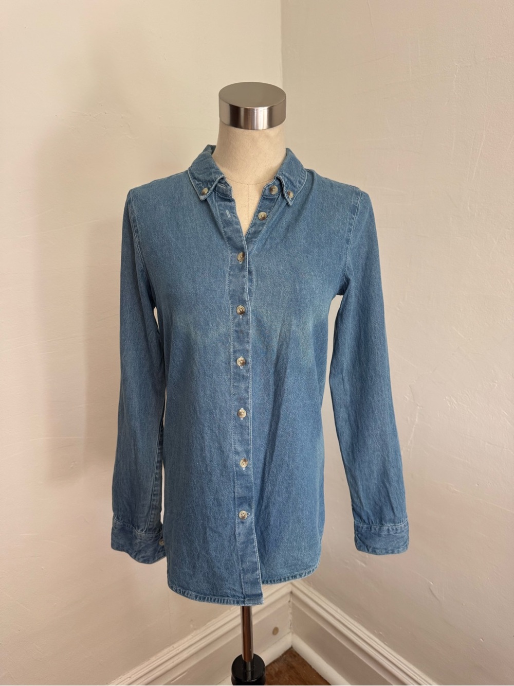 ASOS Light Blue Denim Button-Down Shirt